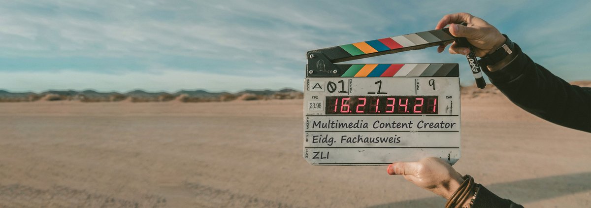 Headerbild Menü Fachausweis Multimedia Content Creator